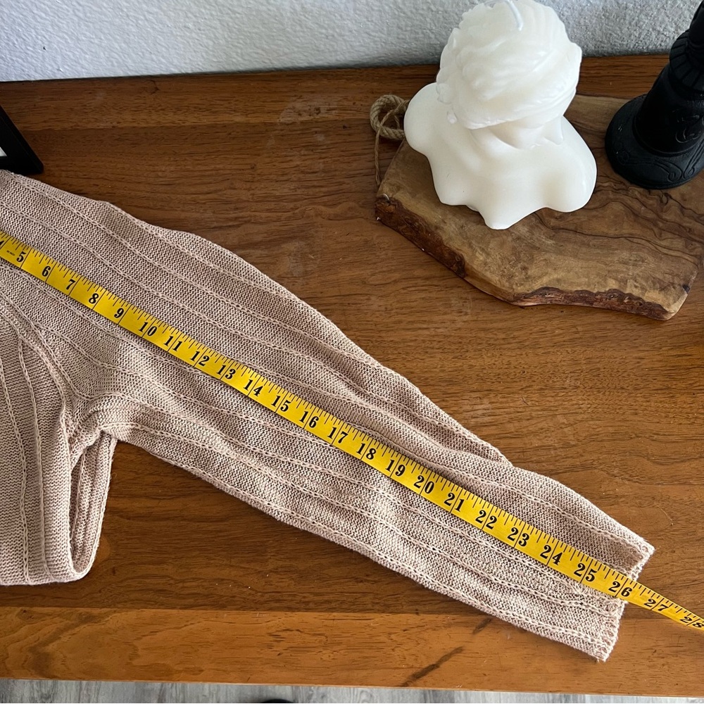 BEIGE LIGHTWEIGHT SWEATER TOP #0349 - Picture 8 of 9